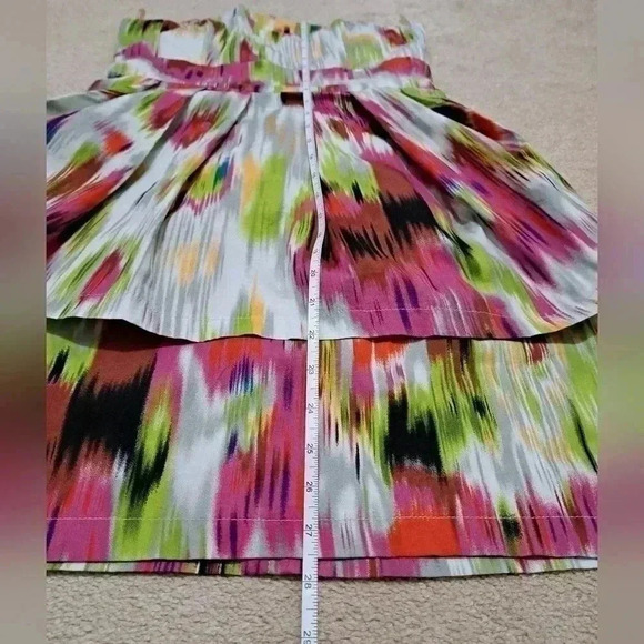 ❤️ Women's Strapless Mini Dress - Poet Mulitcolour Short Dress - Size 7 - Picture 10 of 13
